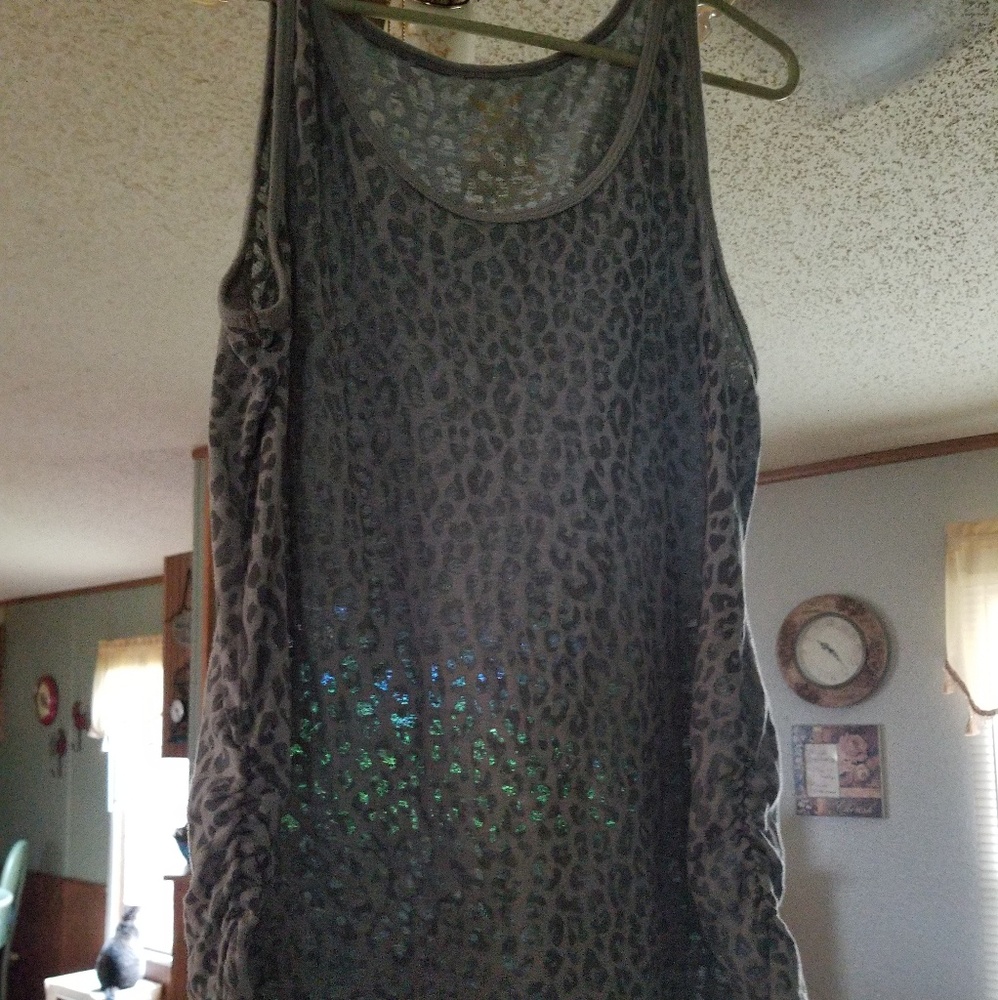Gray Leapard tank top